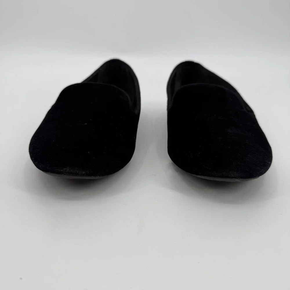 Birdies Starling Black Velvet Loafers Womens 7 Smoking Slipper Flats